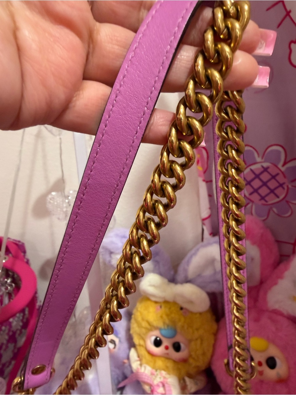 Gucci Pink Quilted GG Marmont Shoulder Bag with Gold Hardware - Picture 4 of 17